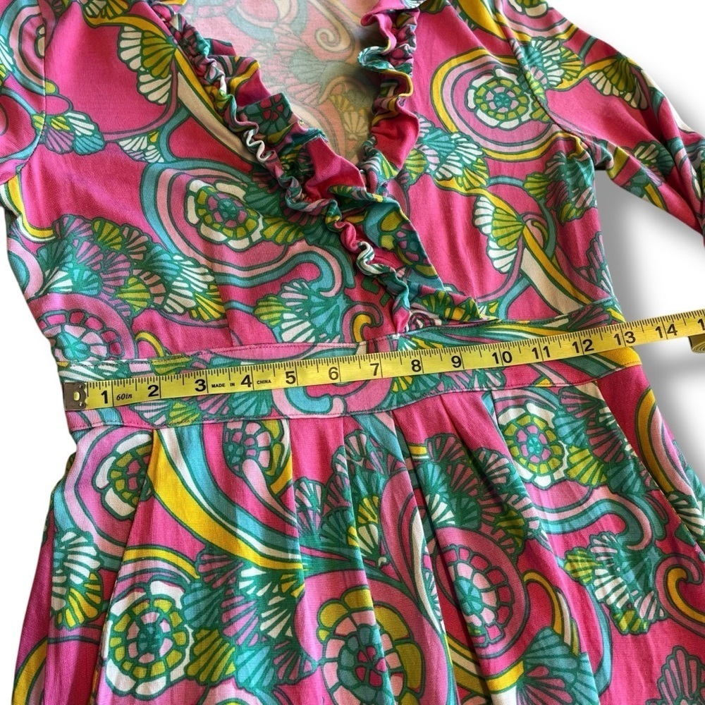 Lilly Pulitzer Shell We Dance Ruffled Wrap Dress XS - Picture 8 of 9